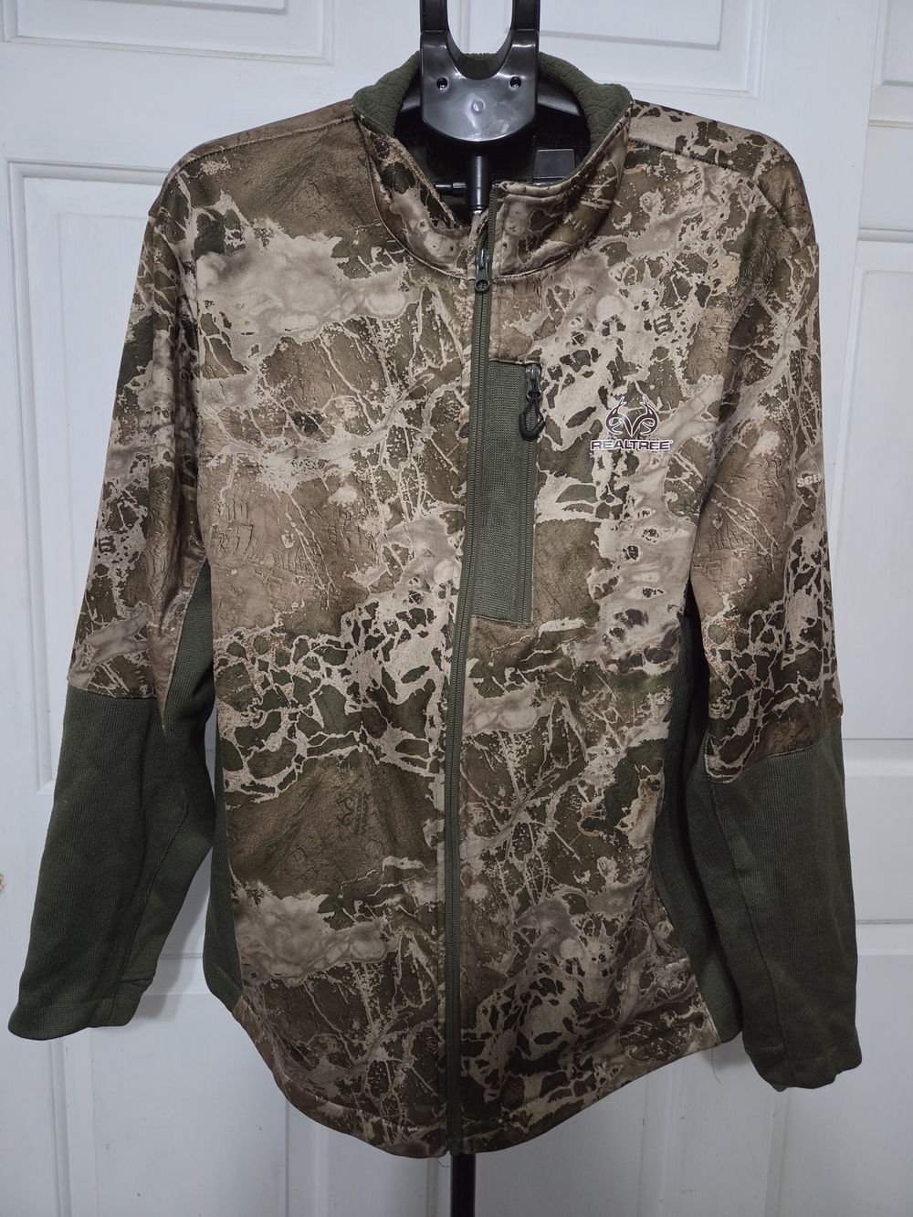 Realtree Mens Wav3X Hybrid Techshell Camo Hunting Jacket Size XL